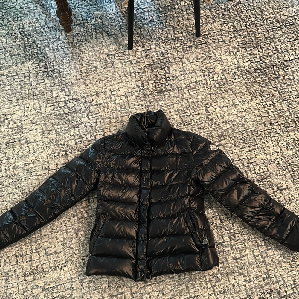 Black Moncler puffer jacket